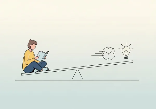 شخص يوازن بين السرعة والفهم