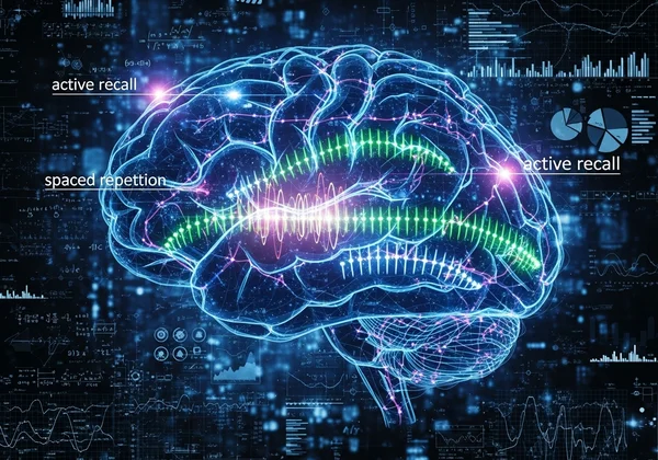Brain processing information with active recall