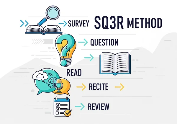 SQ3R method steps for active reading and comprehension